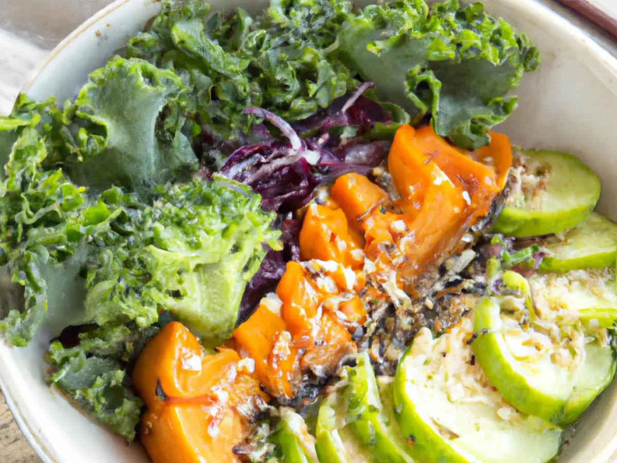 Ponzu Lime Sweet Potato Bowl with Citrus Kale Salad Ponzu Lime Sweet Potato Bowl with Citrus Kale Salad