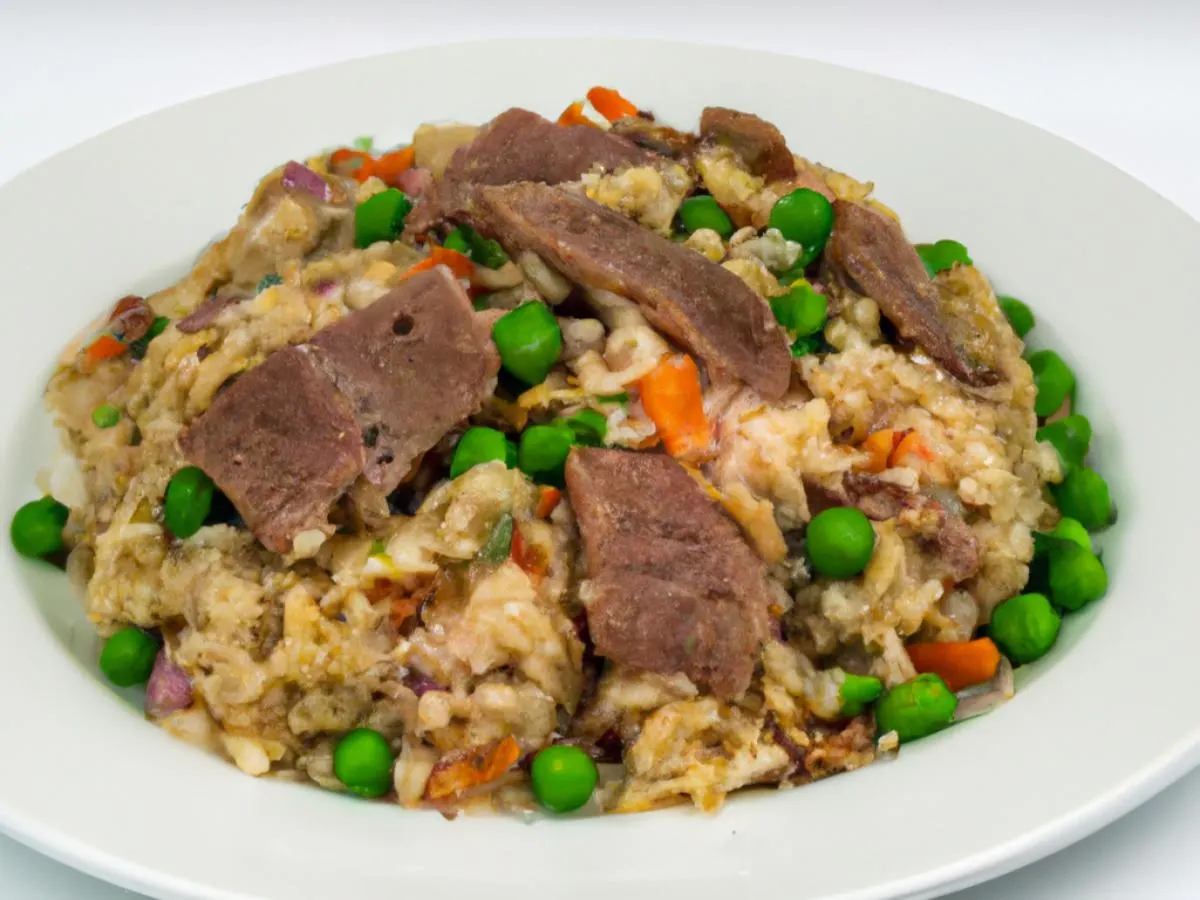 Beef Pelau with Potato Salad and Mixed Steam Veg Beef Pelau with Potato Salad and Mixed Steam Veg
