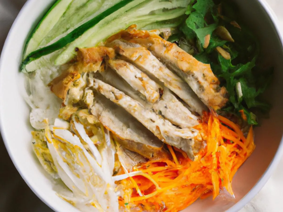 Dual Protein - Lemongrass Chicken & Grilled Pork Vermicelli Bowl Dual Protein - Lemongrass Chicken & Grilled Pork Vermicelli Bowl