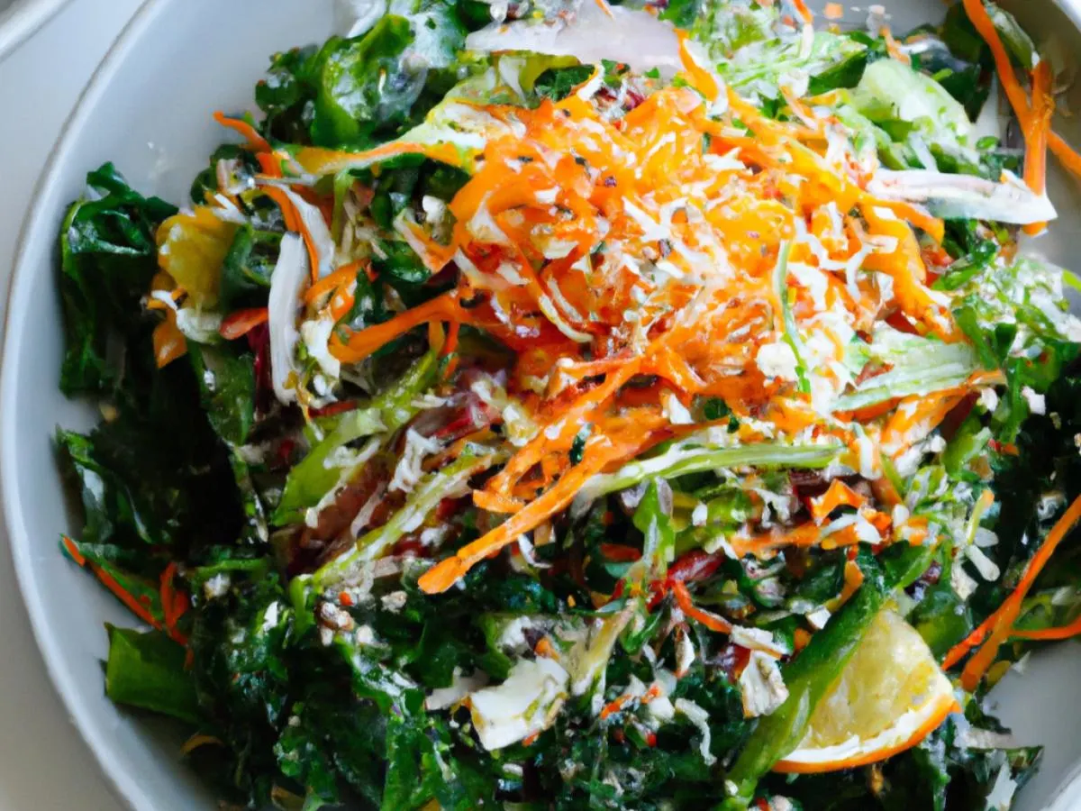 Miso Kale & Kimchi Salad