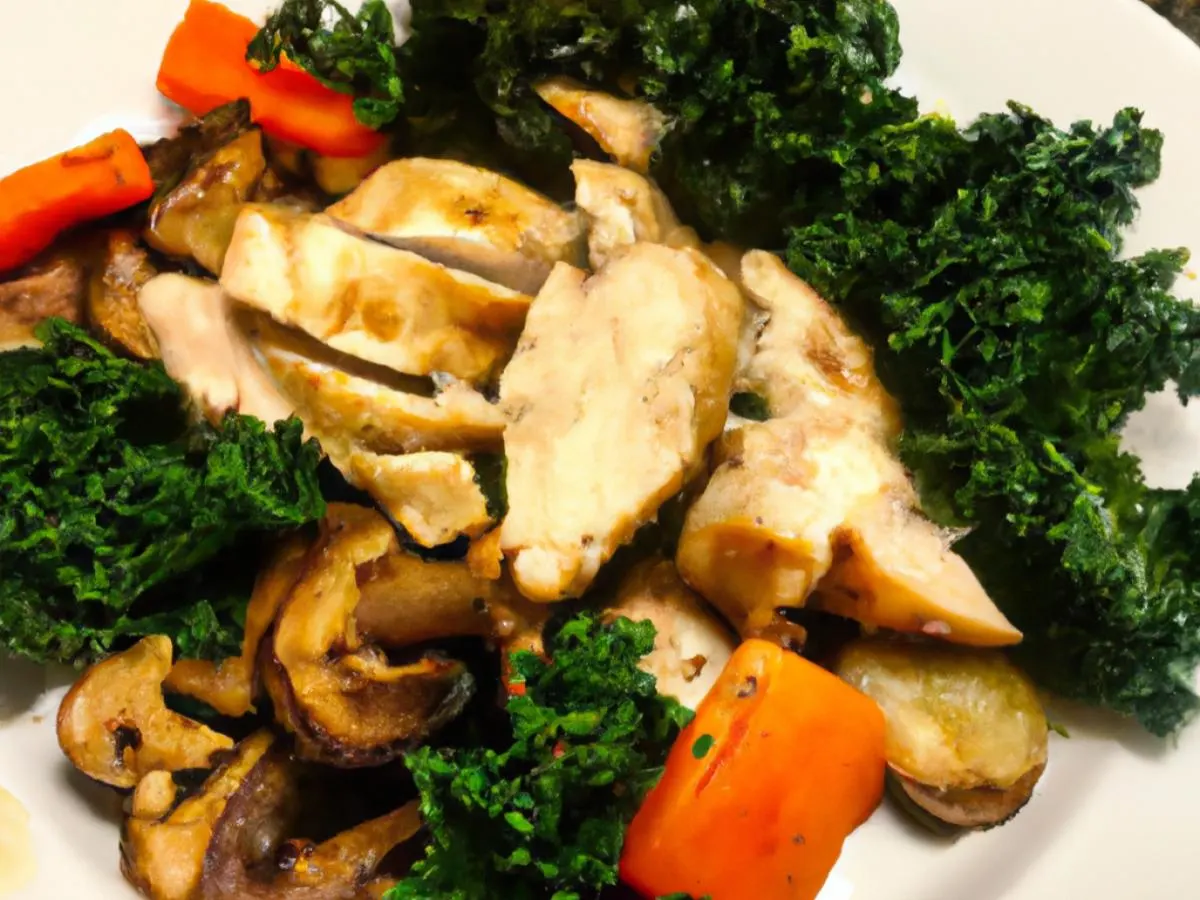 Chicken Mojo with Sauteed Kale and Grilled Veggies Chicken Mojo with Sauteed Kale and Grilled Veggies