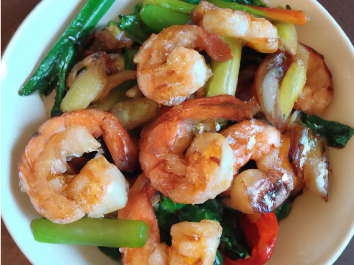 Gluten Free Teriyaki Shrimp with Steamed Vegetables
