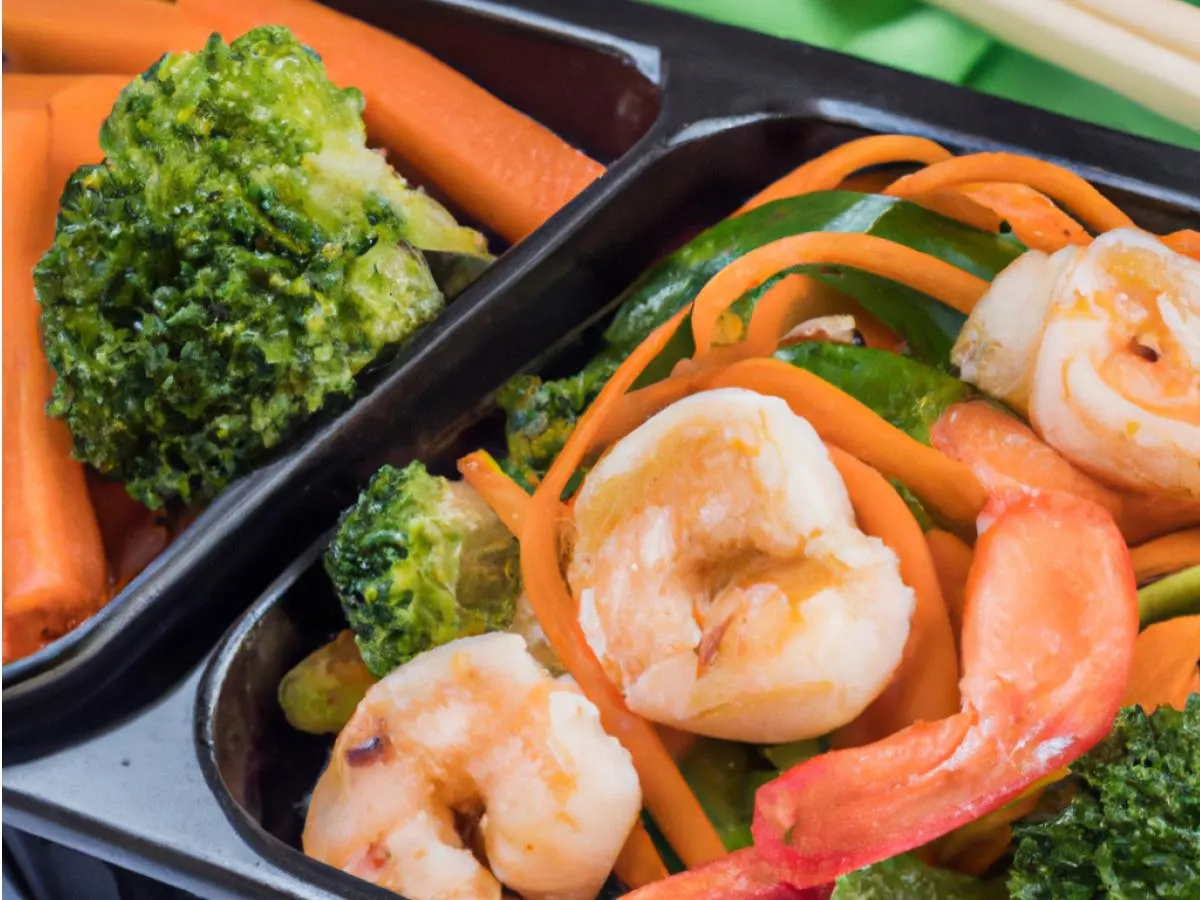 Mongolian Shrimp with Steamed Vegetables