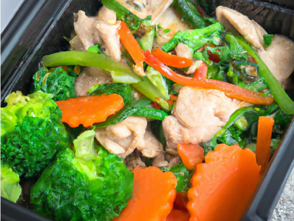 Thai Basil Chicken with Steamed Vegetables