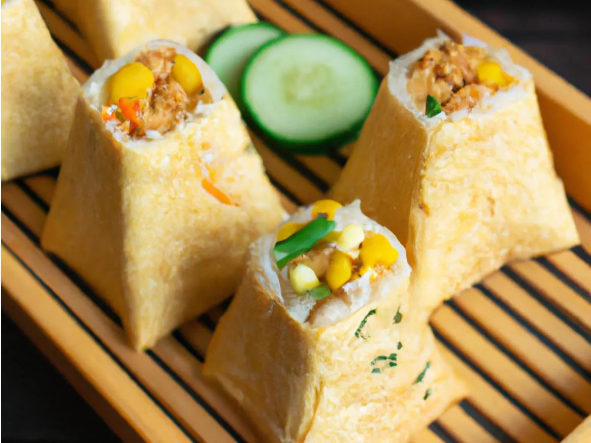 Spicy Tofu & Corn Inari Spicy Tofu & Corn Inari