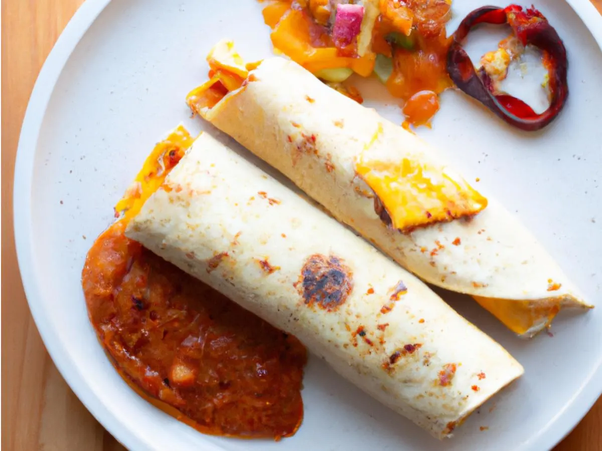 Mexicana Eggs, and Cheese Breakfast Burrito
