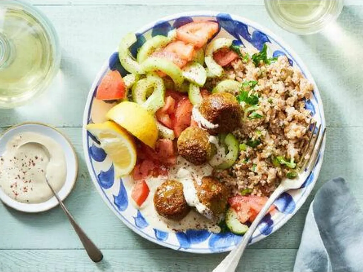 Falafel Salad Rice Bowl Falafel Salad Rice Bowl