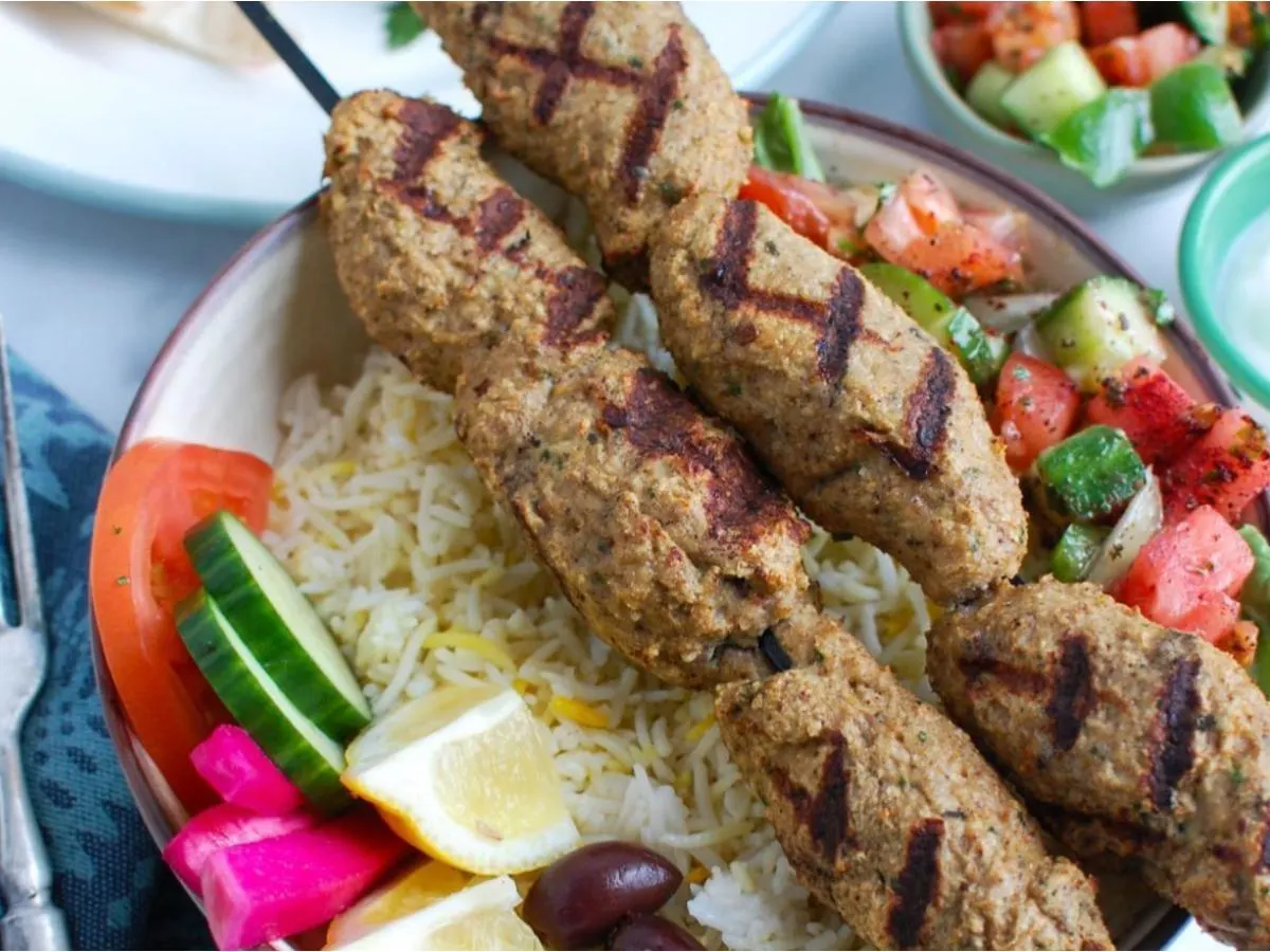 Kufta Kebab Fattoush Rice Bowl Kufta Kebab Fattoush Rice Bowl