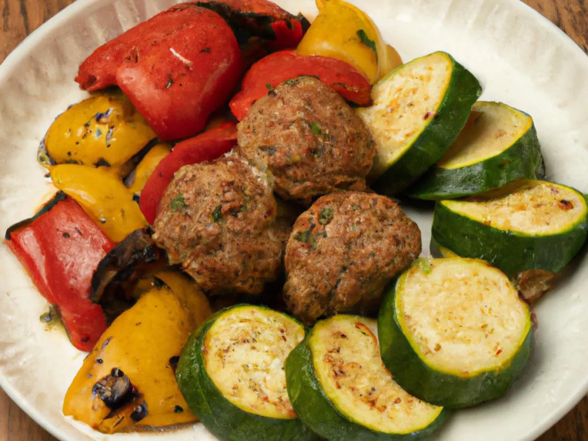 Light Carb Turkey Meatballs and Roasted Vegetables Light Carb Turkey Meatballs and Roasted Vegetables