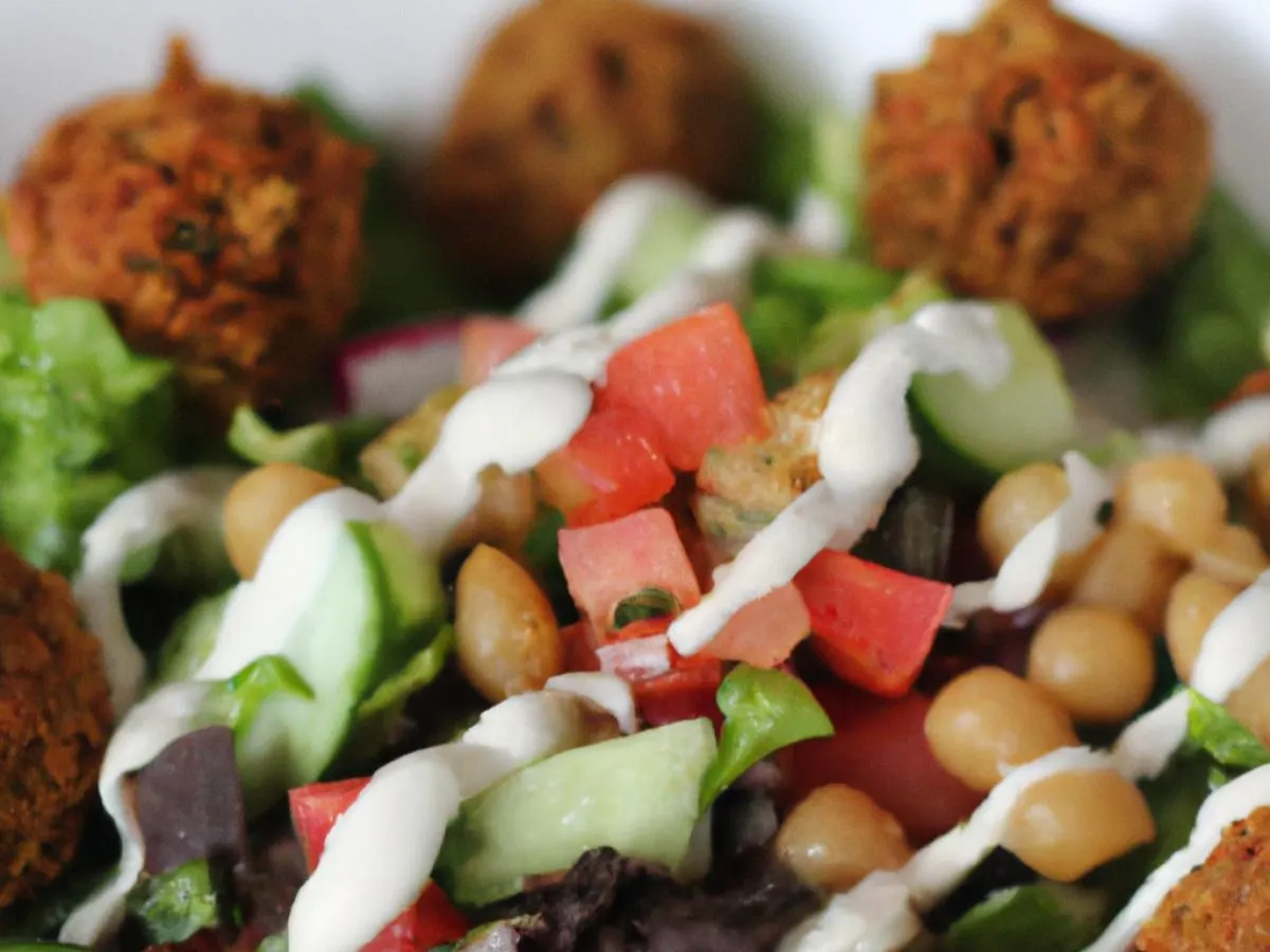 Gluten- Free Fattoush Salad With Falafel Gluten- Free Fattoush Salad With Falafel