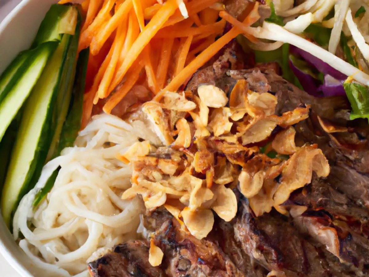 Dual Protein - Grilled Beef & Grilled Pork Vermicelli Bowl Dual Protein - Grilled Beef & Grilled Pork Vermicelli Bowl