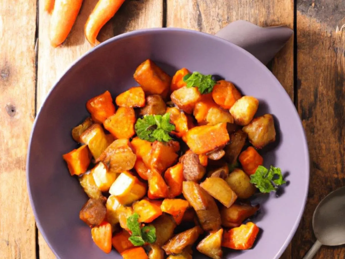 Roasted Potato, Carrot and Yam
