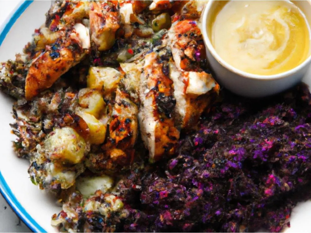 Allergen Free Grilled Chicken Poke Bowl with Apple Vegan Vinaigrette Allergen Free Grilled Chicken Poke Bowl with Apple Vegan Vinaigrette