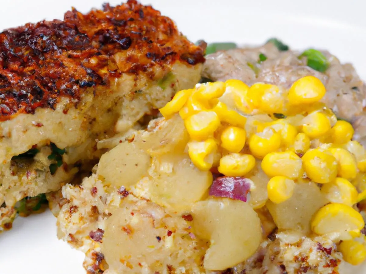 Vegan Quinoa – Bean Entrée with Causa and Sauteed Veggies Vegan Quinoa – Bean Entrée with Causa and Sauteed Veggies