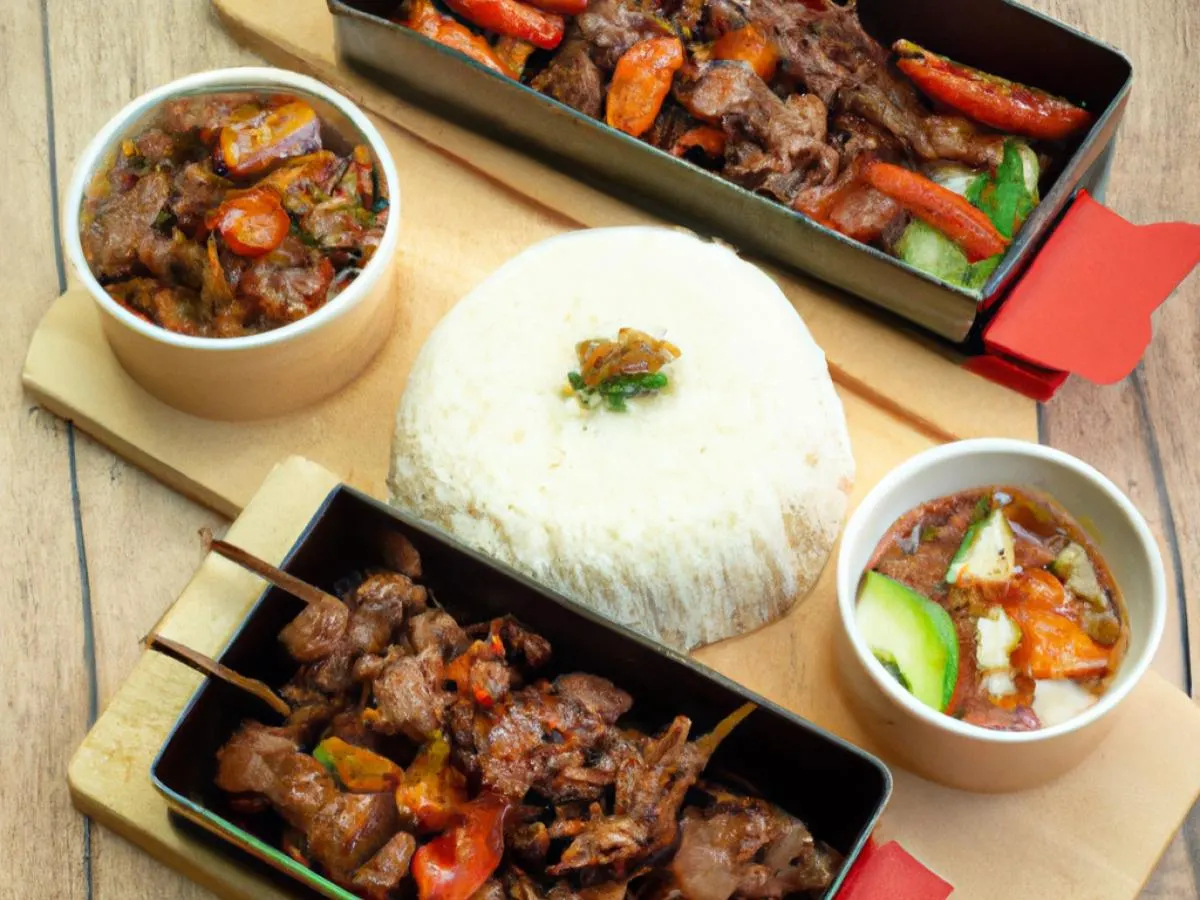 Beef Kaldereta |BBQ Chicken Skewers |Adobo Rice |Tamarind Vegetable Stir Fry Beef Kaldereta |BBQ Chicken Skewers |Adobo Rice |Tamarind Vegetable Stir Fry