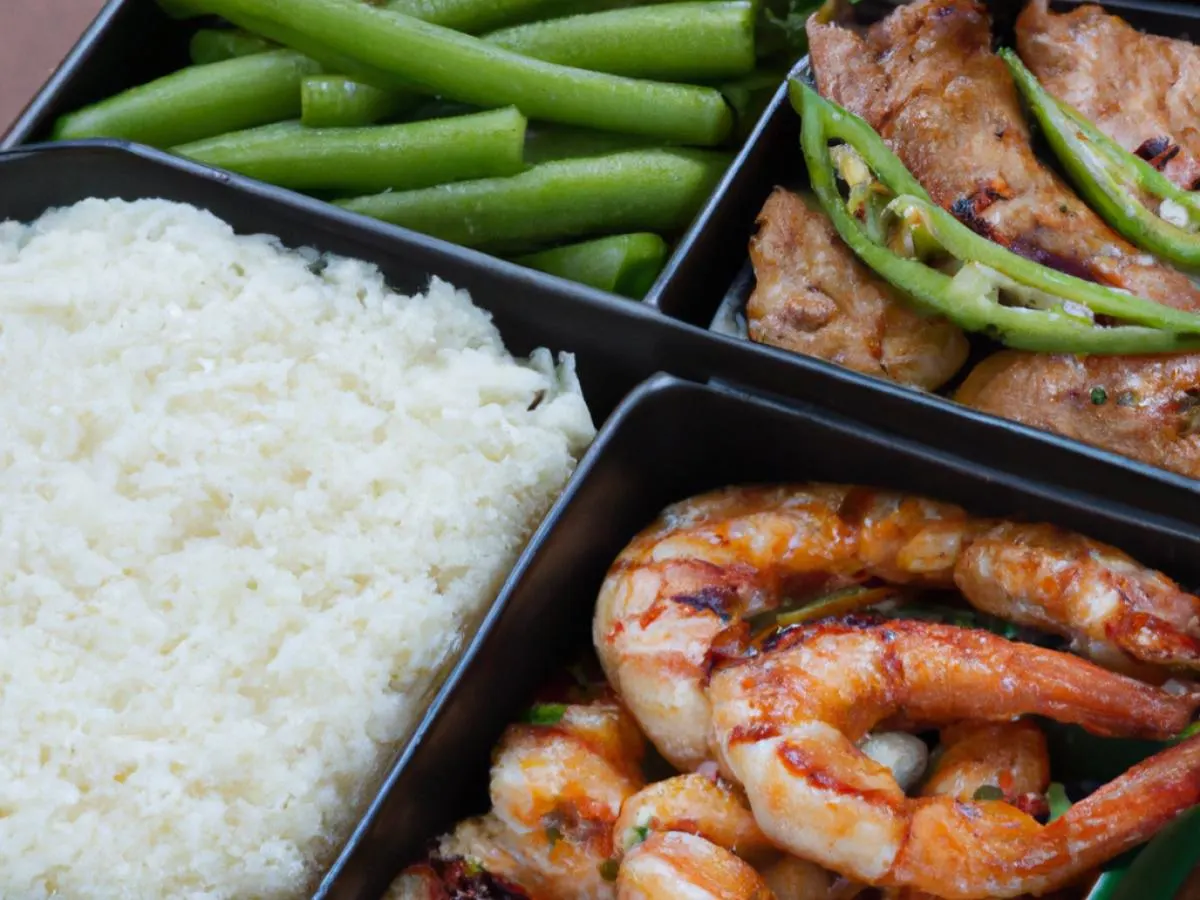 Chicken Inasal |Garlic Shrimp |White Rice |Chili Green Beans Chicken Inasal |Garlic Shrimp |White Rice |Chili Green Beans