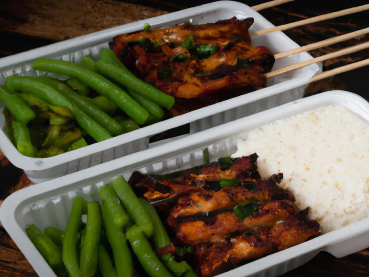Chicken Inasal |BBQ Chicken Skewers |White Rice |Chili Green Beans Chicken Inasal |BBQ Chicken Skewers |White Rice |Chili Green Beans