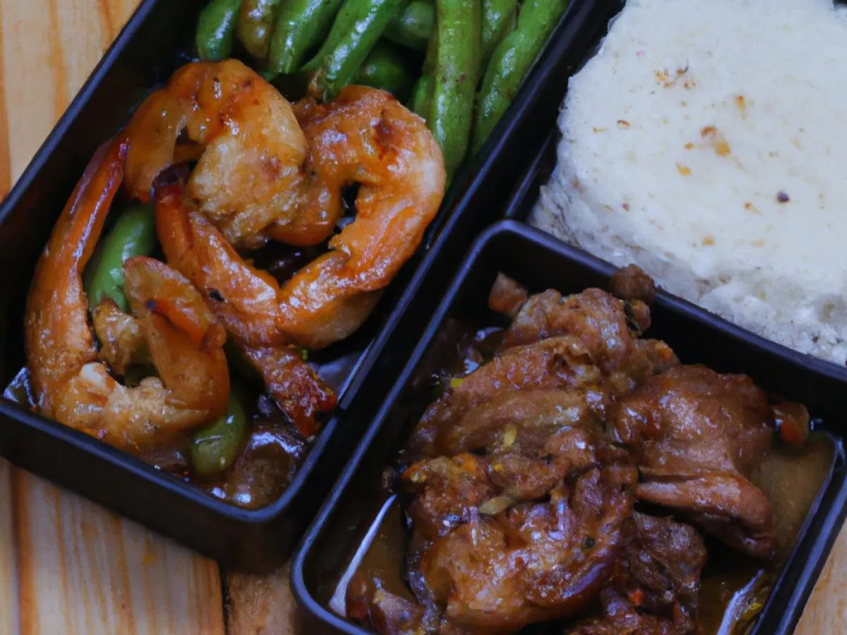 Pork Adobo |Garlic Shrimp |Garlic Rice |Chili Green Beans Pork Adobo |Garlic Shrimp |Garlic Rice |Chili Green Beans