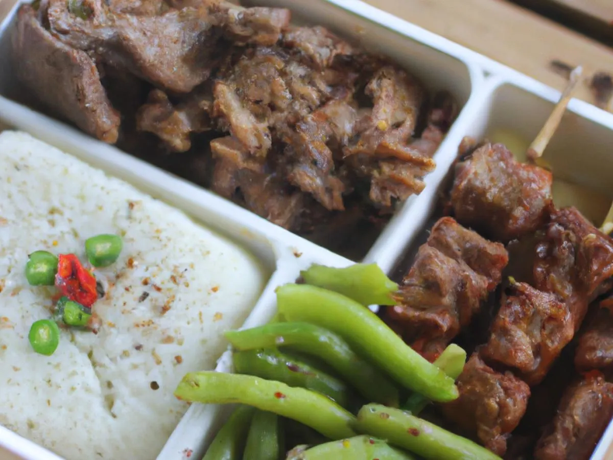 Pork Adobo |BBQ Chicken Skewers |Garlic Rice |Chili Green Beans Pork Adobo |BBQ Chicken Skewers |Garlic Rice |Chili Green Beans
