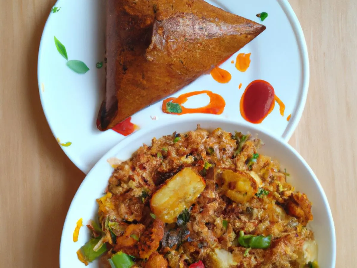 Vegetable Biryani with Vegan Samosa Vegetable Biryani with Vegan Samosa