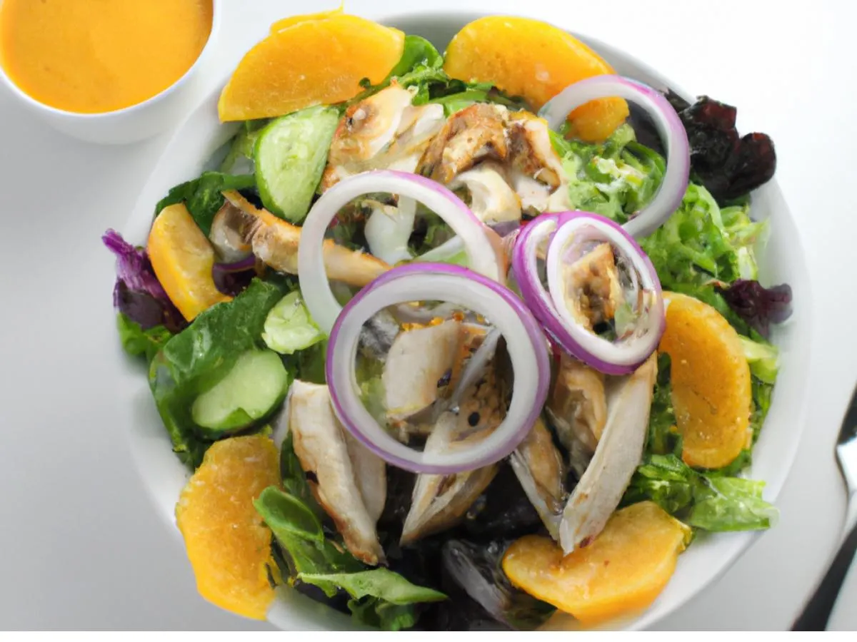 Garden Salad With Smoked Chicken Breast