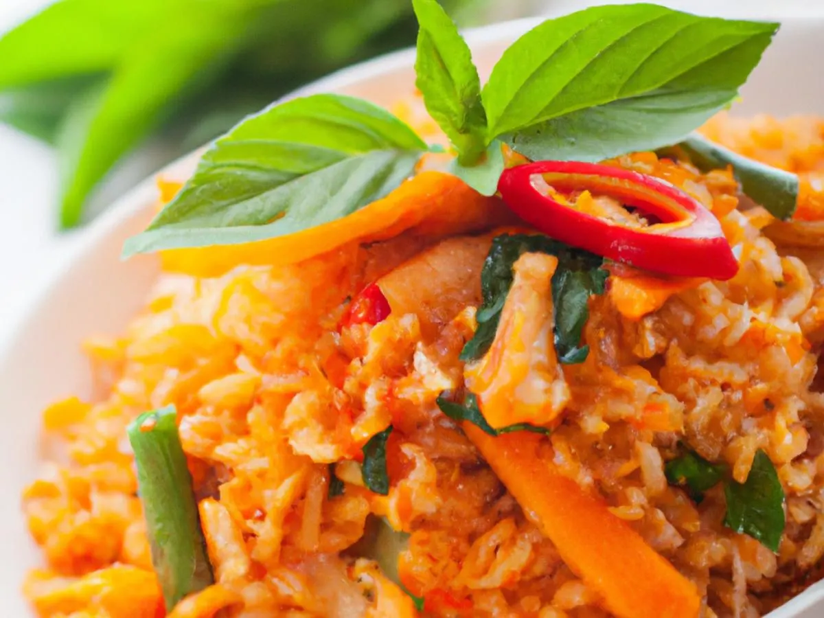 Jain Friendly Veggie Spicy Thai Basil Fried Rice Jain Friendly Veggie Spicy Thai Basil Fried Rice