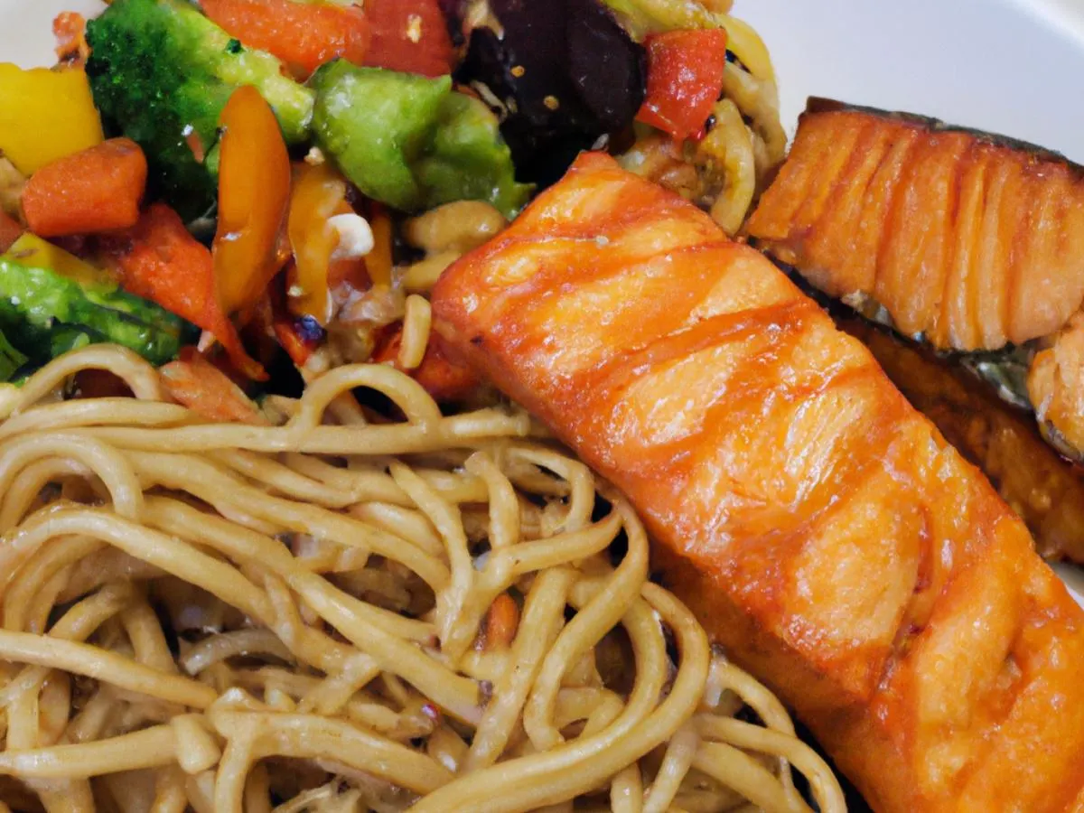 Teriyaki Salmon With Yakisoba Noodles and Veggies Teriyaki Salmon With Yakisoba Noodles and Veggies