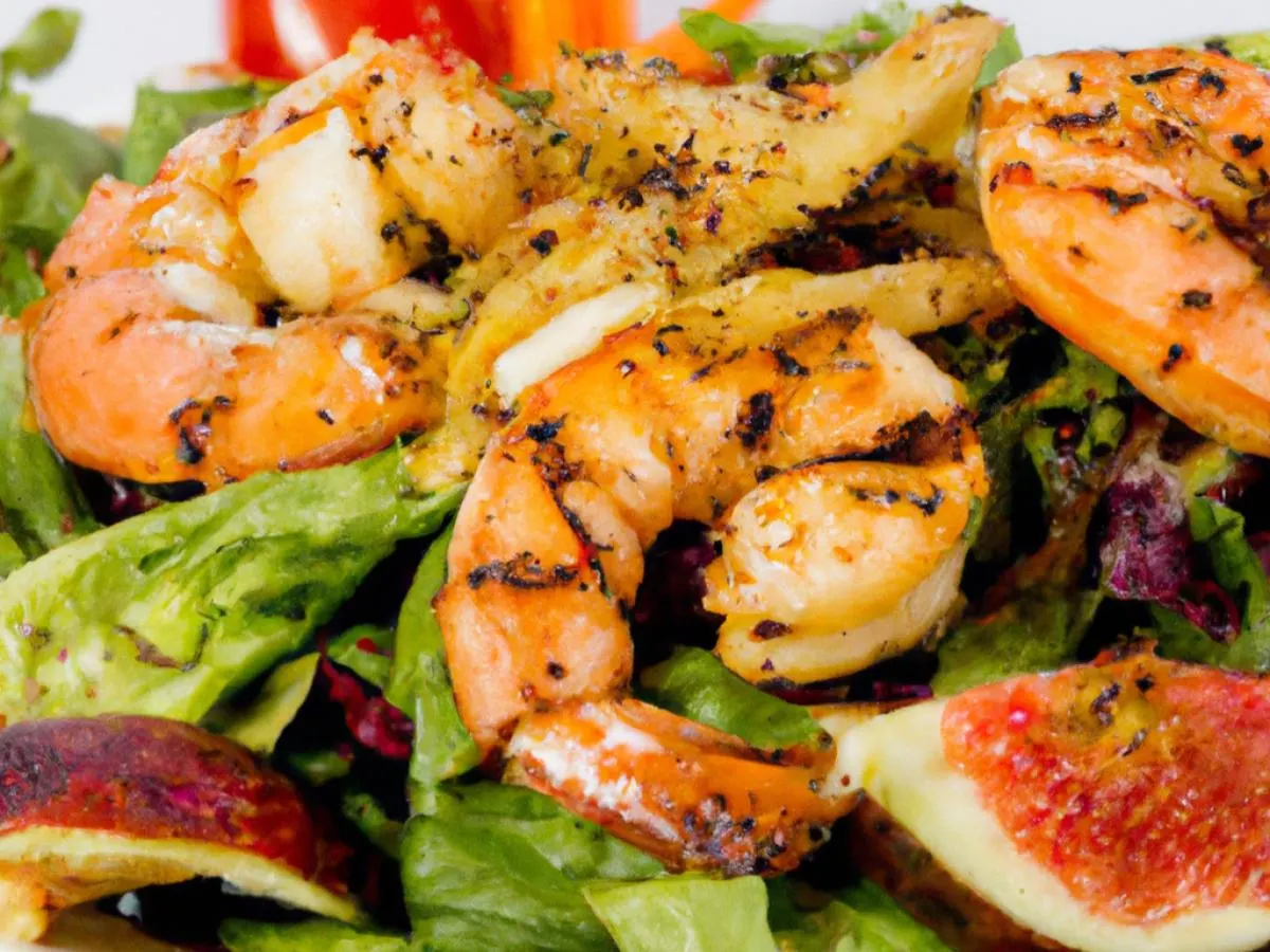 Santorini Salad with Grilled Shrimp and Oil Balsamic & Pita Santorini Salad with Grilled Shrimp and Oil Balsamic & Pita