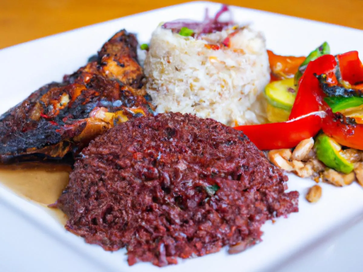 Jerk Chicken Breast, Rice & Beans, & Steamed Cabbage Jerk Chicken Breast, Rice & Beans, & Steamed Cabbage