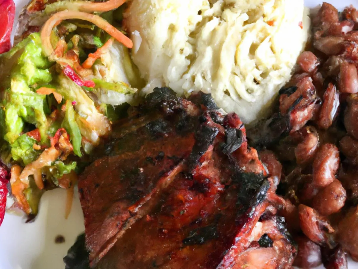 Jerk Pork, Rice & Beans, & Steamed Cabbage Jerk Pork, Rice & Beans, & Steamed Cabbage