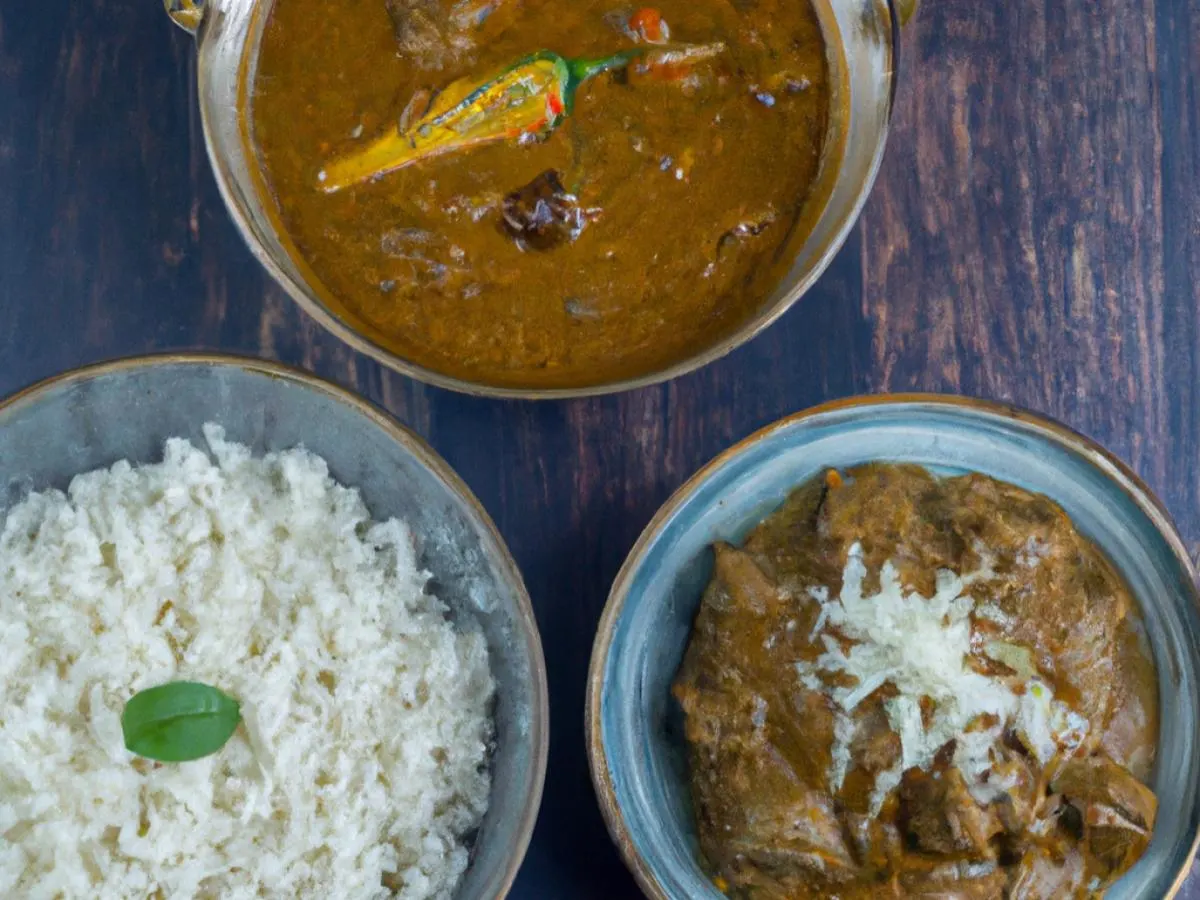 Lamb Vindaloo with Basmati Rice and Aloo Gobi Lamb Vindaloo with Basmati Rice and Aloo Gobi