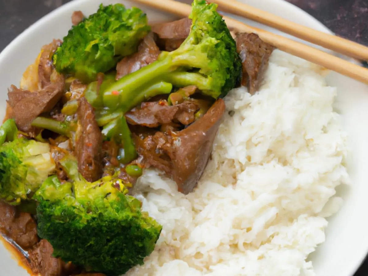 Satay Beef and Broccoli over Jasmine Rice Satay Beef and Broccoli over Jasmine Rice