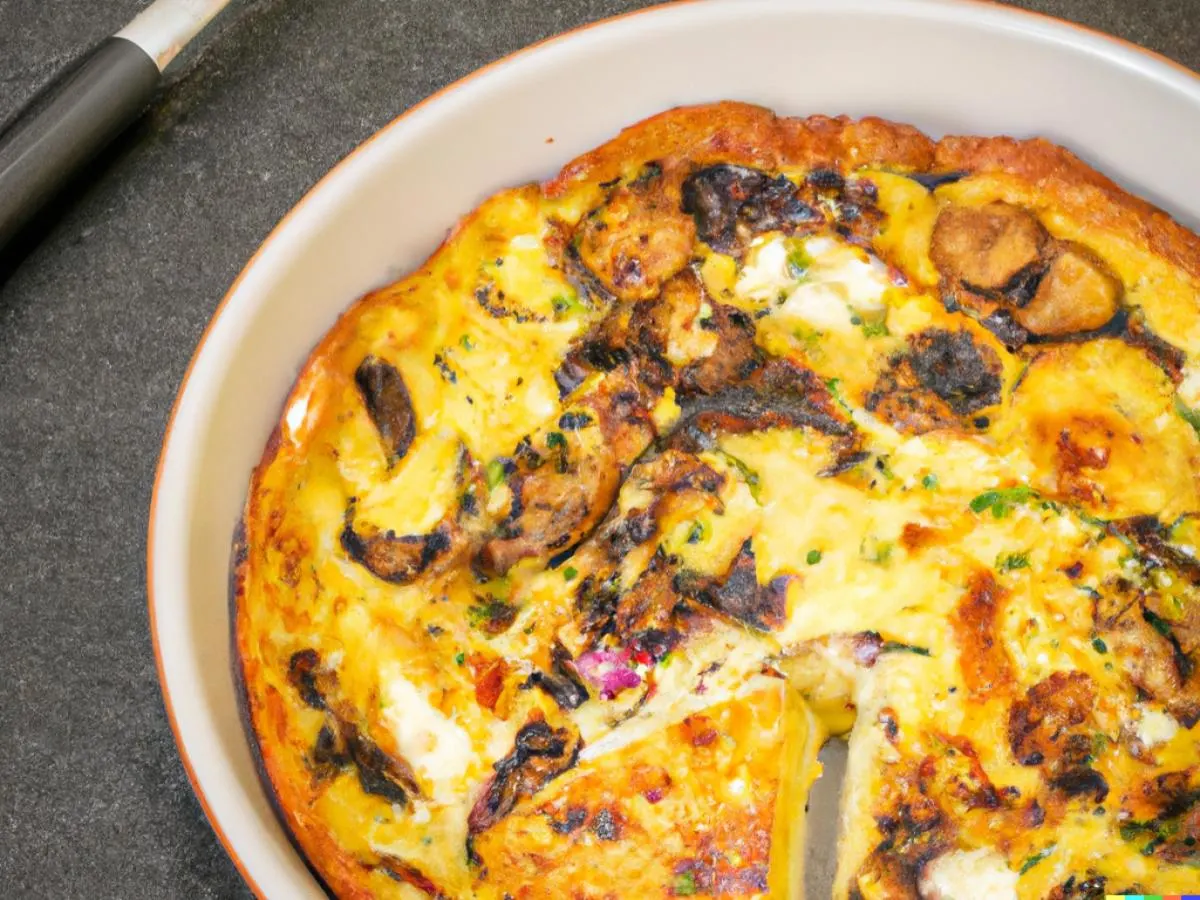 Mushroom and Goat Cheese Frittata Mushroom and Goat Cheese Frittata