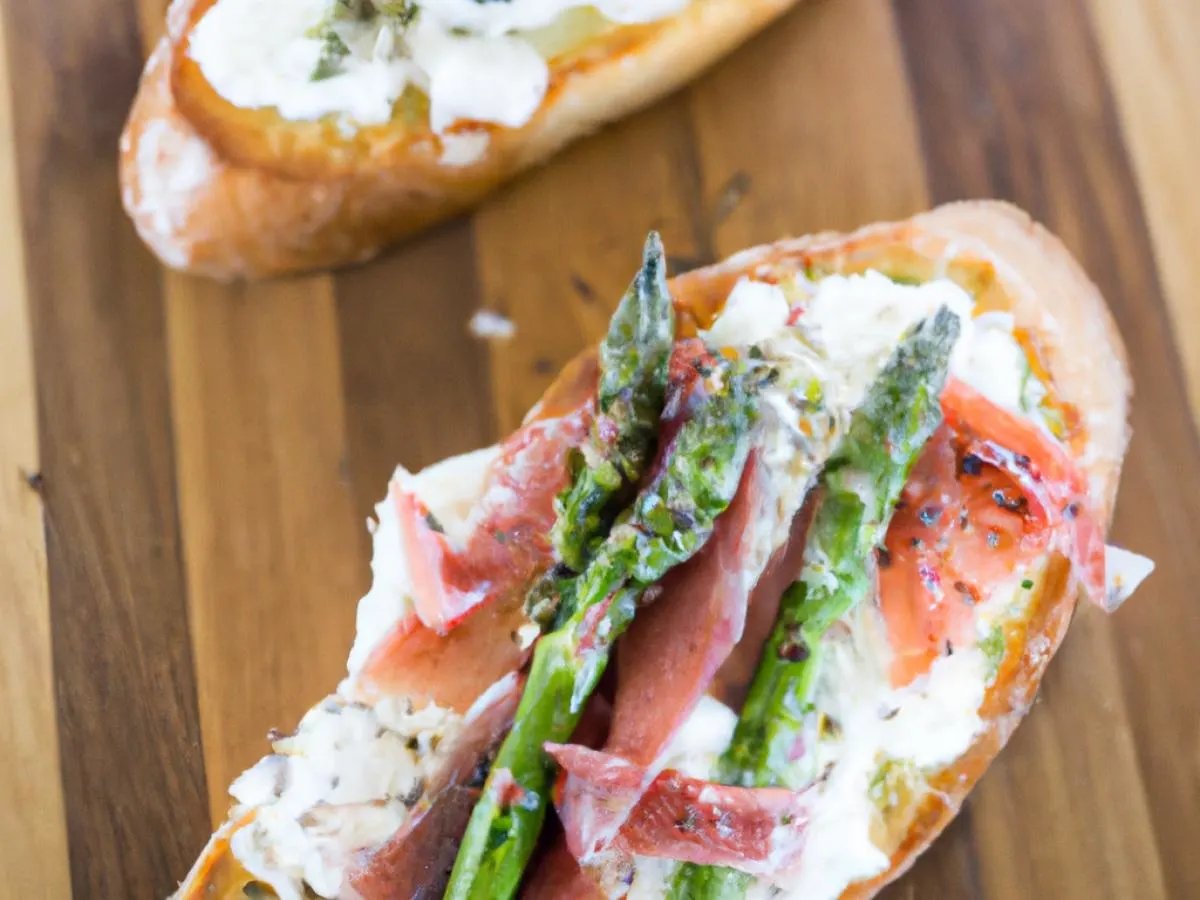 Brie, Prosciutto, & Asparagus Bruschetta Brie, Prosciutto, & Asparagus Bruschetta