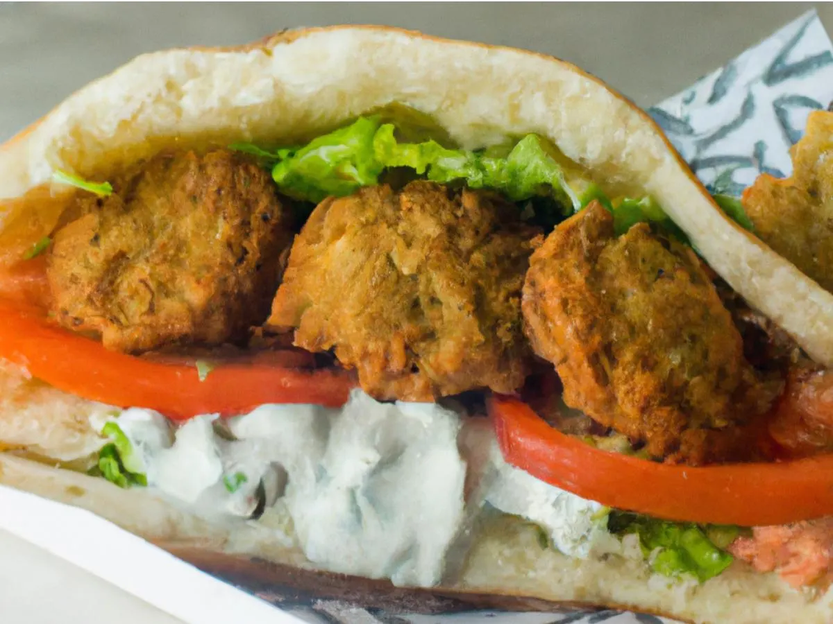 Combo Chicken/Falafel Sandwich With Hummus