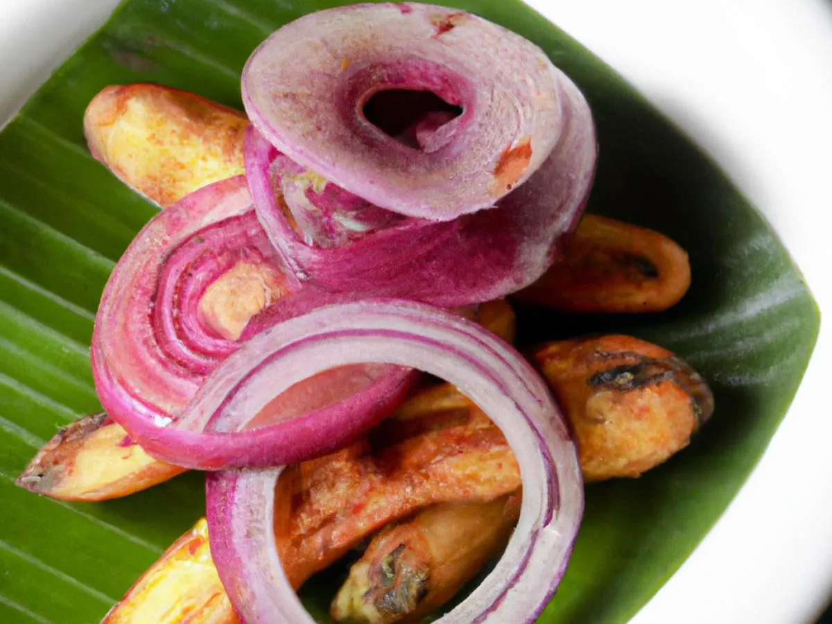 Mangu with Pickled Red Onion