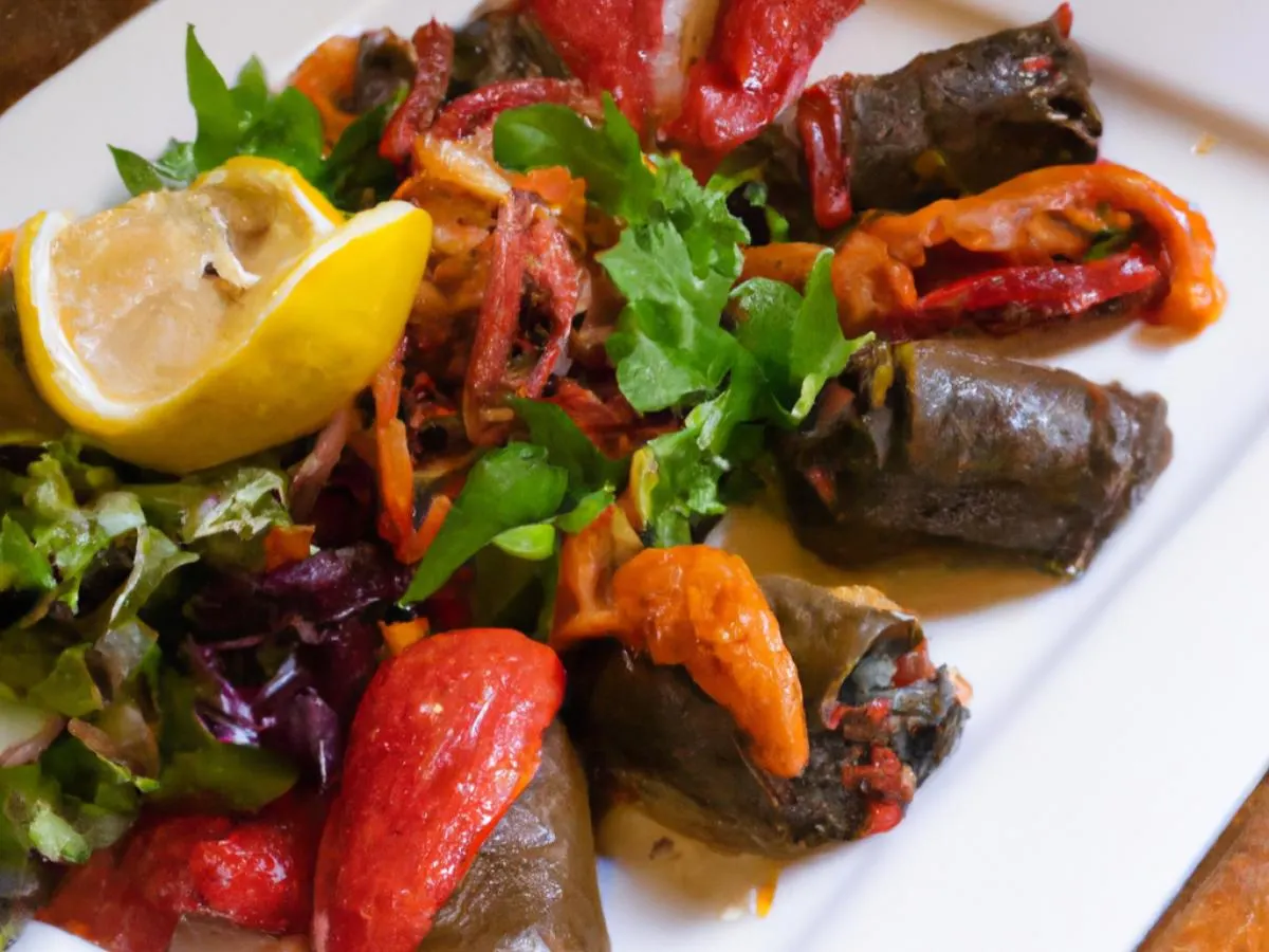 GF Dolmades Plate with Roasted Vegetables & Mediterranean Salad (AF, Vegan) GF Dolmades Plate with Roasted Vegetables & Mediterranean Salad (AF, Vegan)