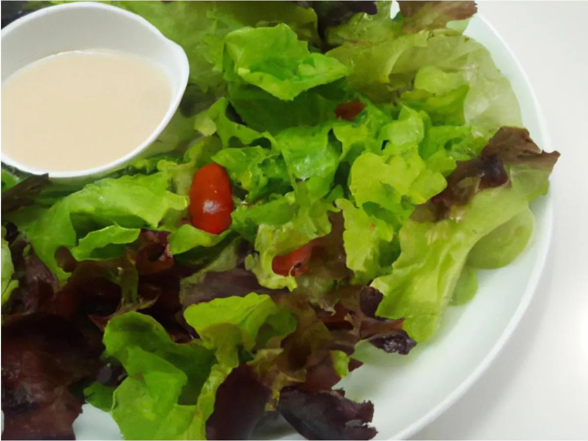 Mixed Green Salad with Italian Dressing Mixed Green Salad with Italian Dressing