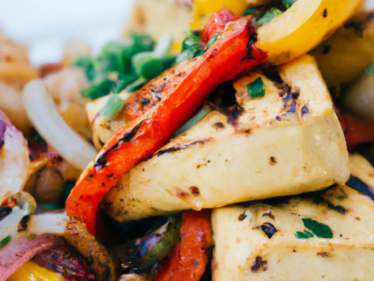 Grilled Tequila Lime Tofu Fajitas