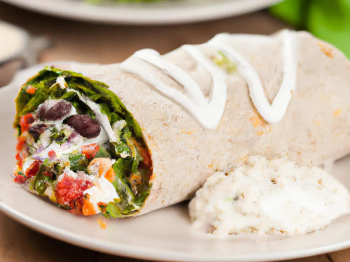 Vegetarian Bean, Cheese, and Rice Burrito