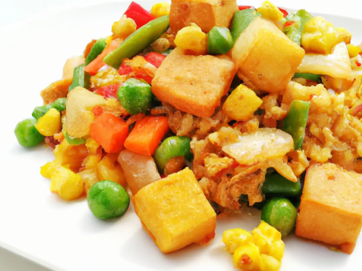 Small Pineapple Fried Rice with Fried Tofu Small Pineapple Fried Rice with Fried Tofu