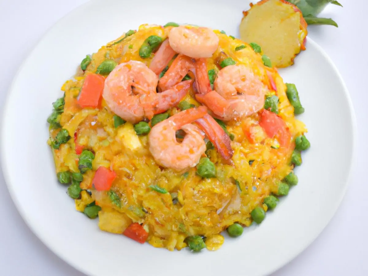 Small Pineapple Fried Rice with Shrimp Small Pineapple Fried Rice with Shrimp