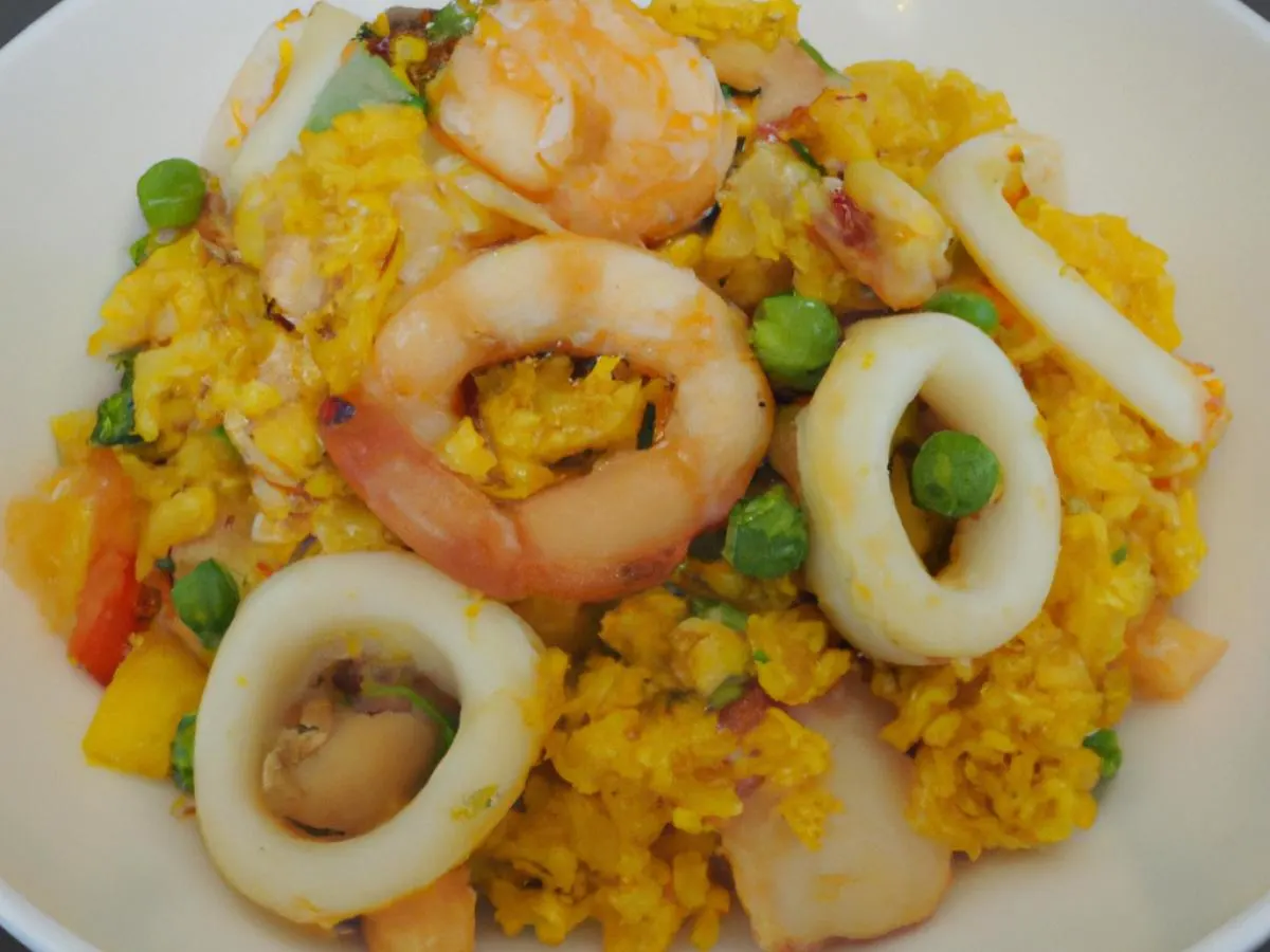 Small Pineapple Fried Rice with Mixed Seafood (Squid, Shrimp and Mussels) Small Pineapple Fried Rice with Mixed Seafood (Squid, Shrimp and Mussels)