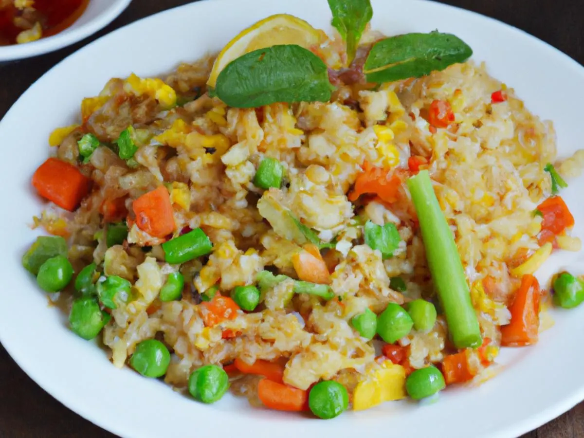 Small Sriracha Fried Rice with Mixed Vegetables Small Sriracha Fried Rice with Mixed Vegetables