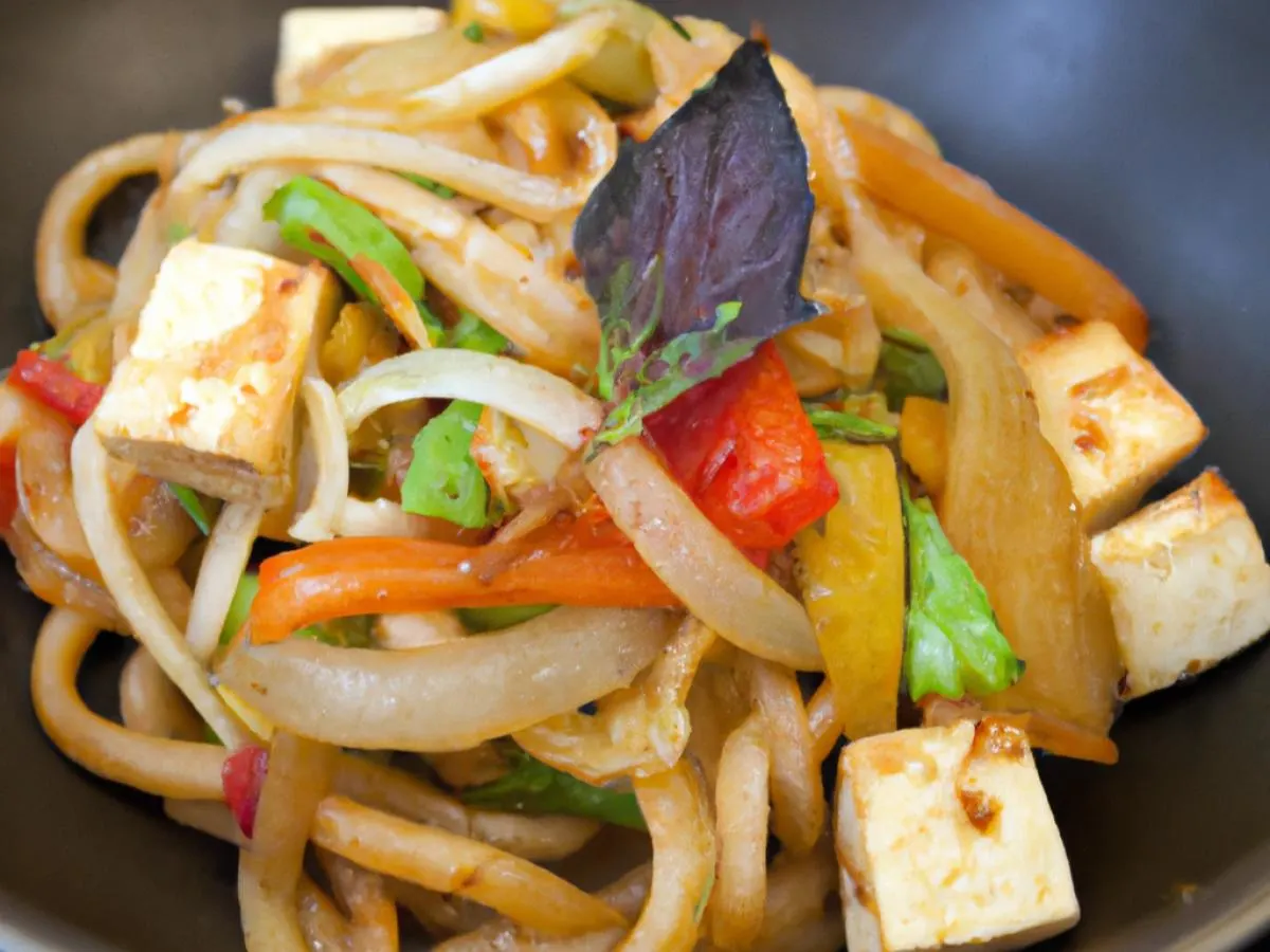 Small Spicy Drunken Udon Noodle with Fried Tofu Small Spicy Drunken Udon Noodle with Fried Tofu