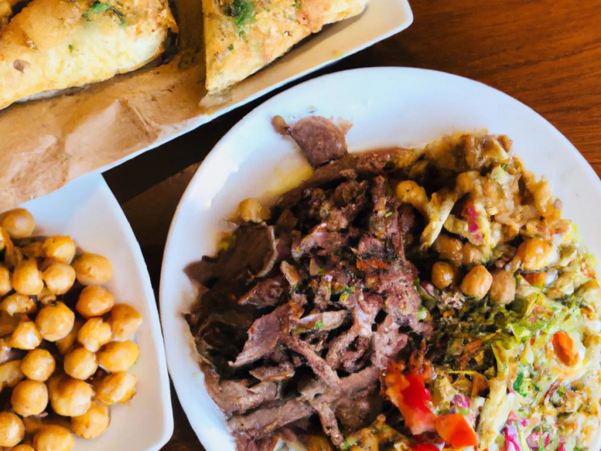 Steak Shawarma with Chickpea Salad and Baklava Steak Shawarma with Chickpea Salad and Baklava