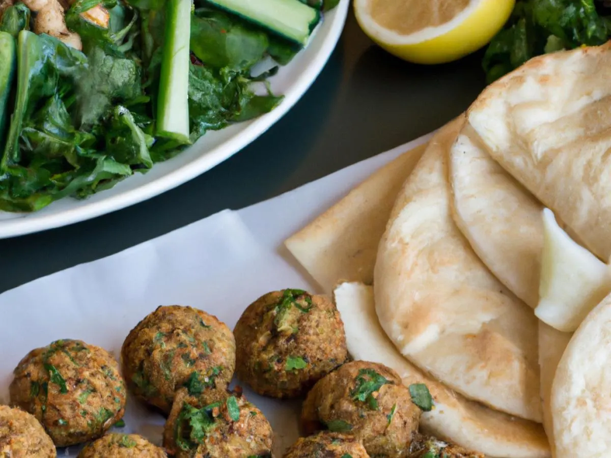 Falafel with Tabouli Salad and Baklava Falafel with Tabouli Salad and Baklava
