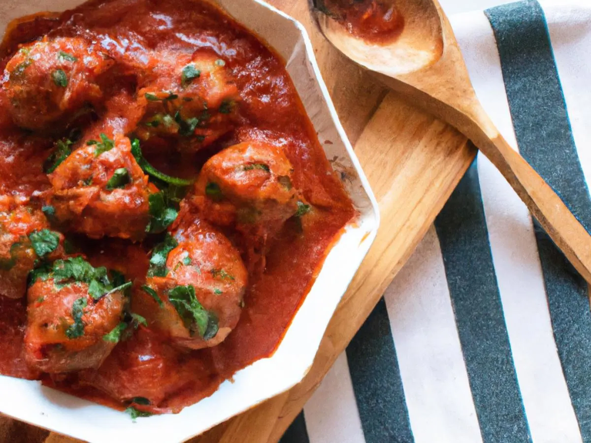 Beef Meatballs with Homemade Marinara Sauce Beef Meatballs with Homemade Marinara Sauce