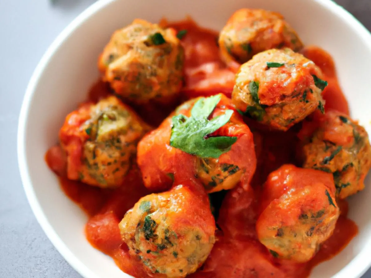 Vegetarian Meatballs with Marinara Sauce Vegetarian Meatballs with Marinara Sauce