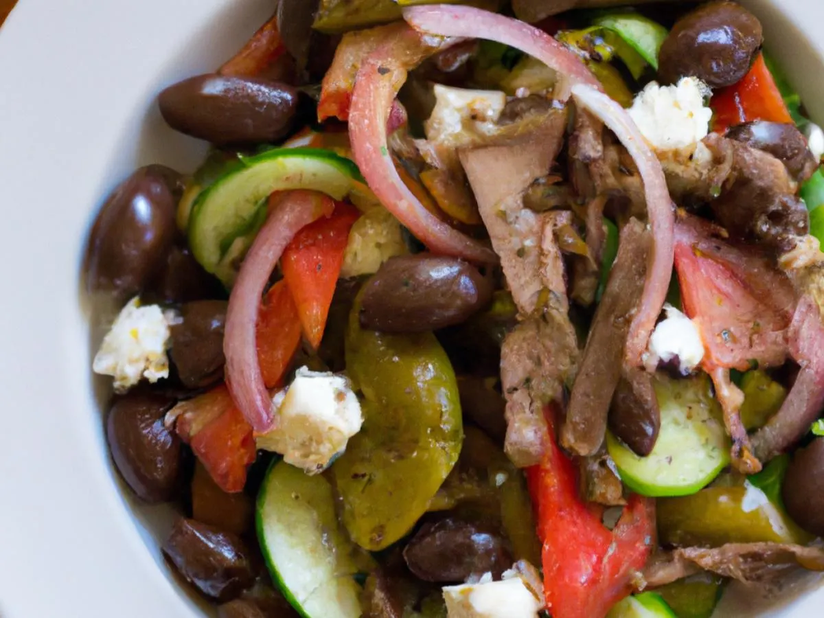 Greek Salad with Lamb & Beef Gyro Greek Salad with Lamb & Beef Gyro